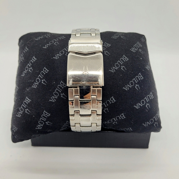 Bulova Marine Star Chronograph Date Black Dial Stainless Steel Men's Watch 96G51 - Picture 4 of 8